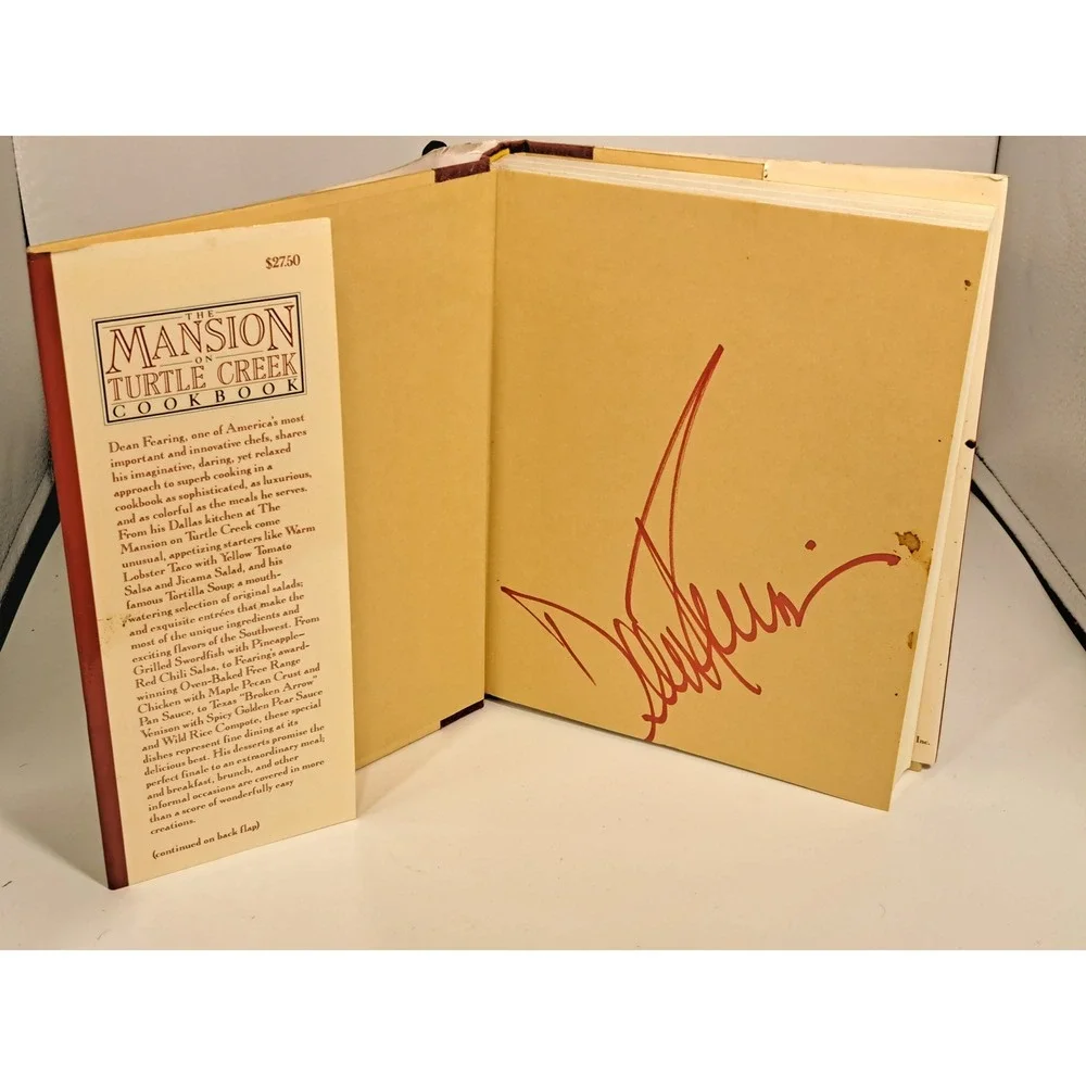 Dean Fearing The Mansion on Turtle Creek Cookbook Signed Hardcover 1987 1st Ed
